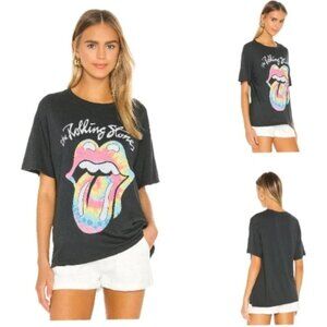 Daydreamer | Rolling Stones Tie Dye Tongue Boyfriend Tee | Size M
